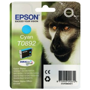 Epson T0892 cyan blækpatron 3.5ml original Epson C13T08924011