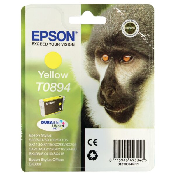 Epson T0894 gul blækpatron 3.5ml original Epson C13T08944011