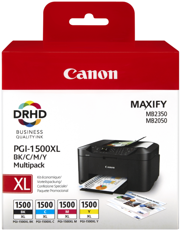 Canon PGI-1500XL BK/C/M/Y Multipack blækpatron original Canon 9182B004